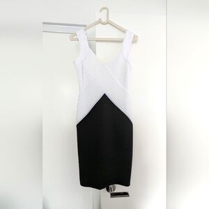 Black and White Calvin Klein Bodycon Dress